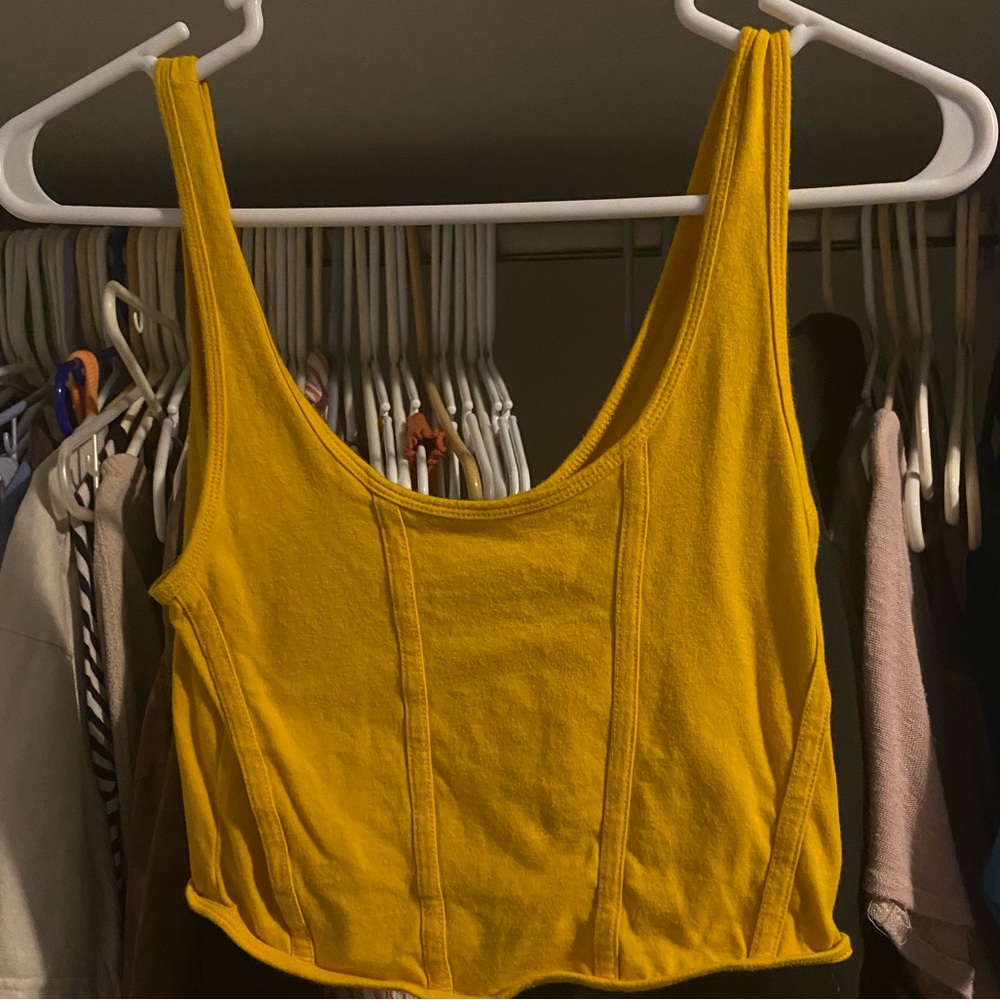 orange pacsun crop tank